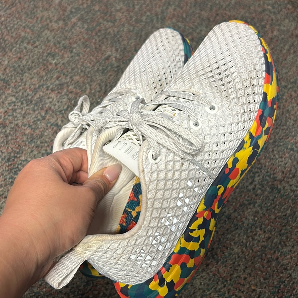 NOBULL White Sneakers with Multicolor Sole